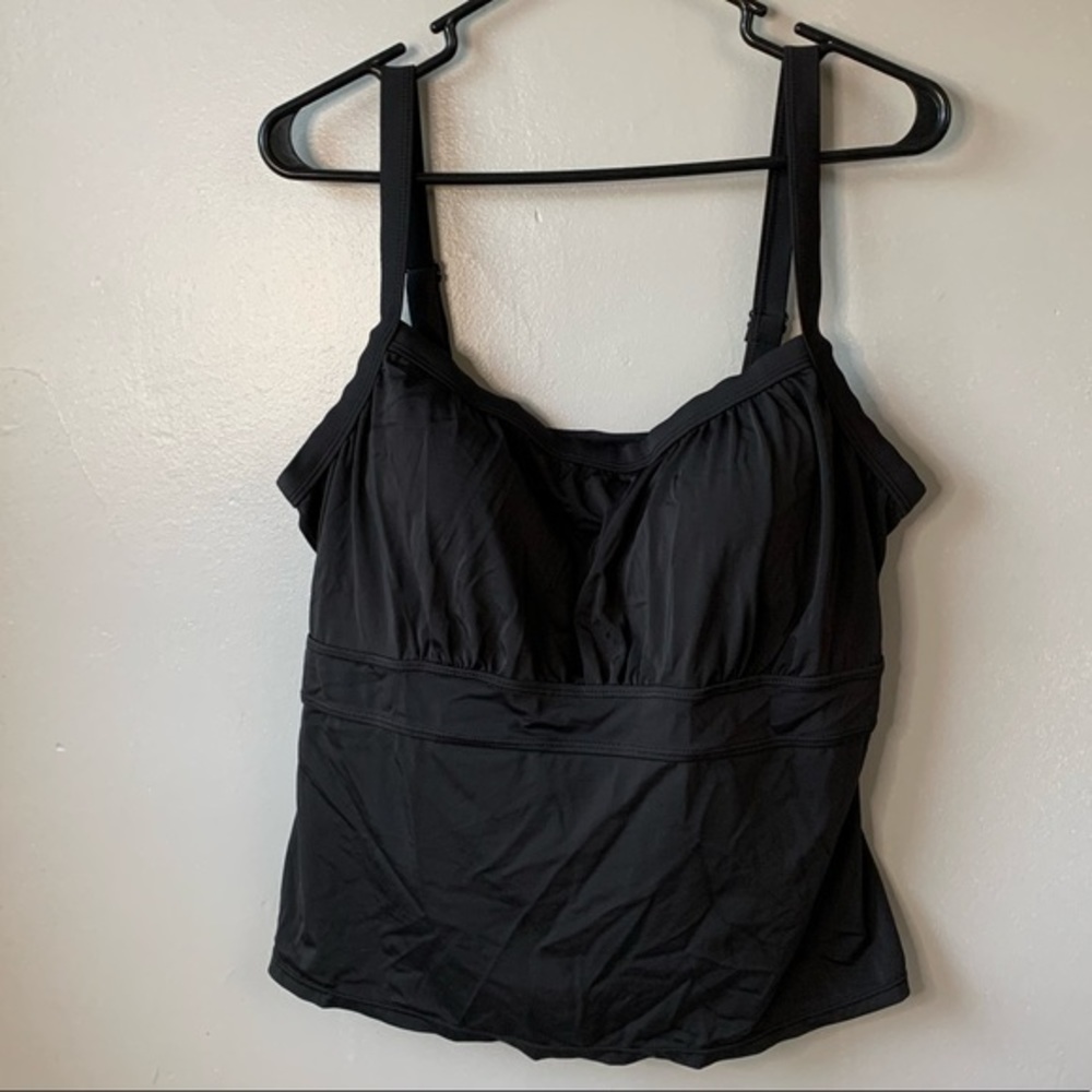 Swim365 Black Swim Top with Adjustable Straps